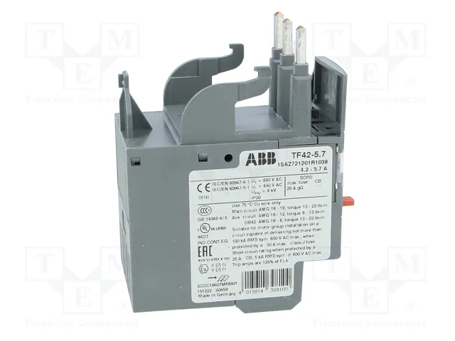 ABB Relé térmico AF 4,2÷5,7A ABB Relé térmico AF 4,2÷5,7A