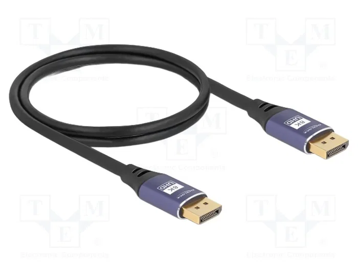 DeLOCK Cable DisplayPort 8K 60 Hz 1 m Lila Metal 80600