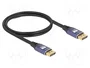 DeLOCK Cable DisplayPort 8K 60 Hz 1 m Lila Metal 80600