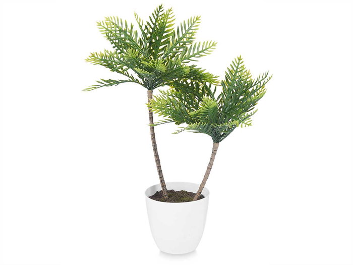 IBERGARDEN Maceta Planta Alta 2 Palmeras Verdes 36x55.5x24 cm (Set de 6)