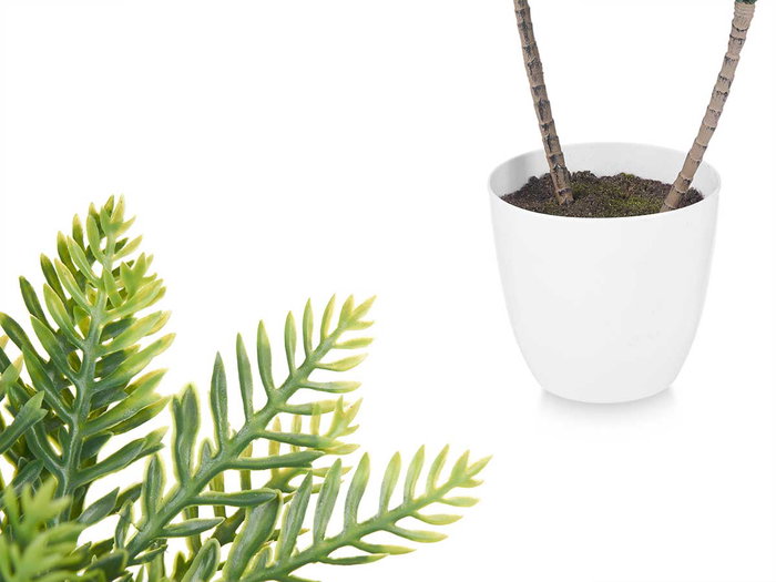 IBERGARDEN Maceta Planta Alta 2 Palmeras Verdes 36x55.5x24 cm (Set de 6)