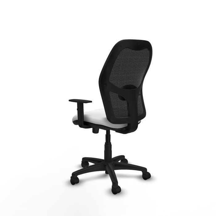 PIQUERAS Y CRESPO Silla de oficina Alocén con mecanismo Sincro, Tela Blanca y Malla Negra PIQUERAS Y CRESPO Silla de oficina Alocén con mecanismo Sincro, Tela Blanca y Malla Negra