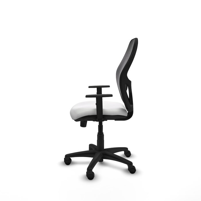 PIQUERAS Y CRESPO Silla de oficina Alocén con mecanismo Sincro, Tela Blanca y Malla Negra PIQUERAS Y CRESPO Silla de oficina Alocén con mecanismo Sincro, Tela Blanca y Malla Negra