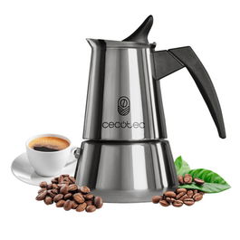 Cecotec Cafetera Italiana acero inoxidable 6 tazas Piccolina 600 antigoteo ergonómica