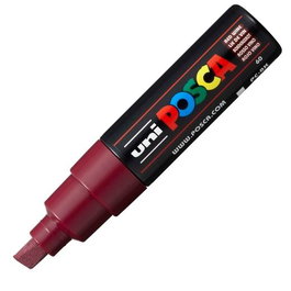 POSCA Marcador PC-8K No Permanente Punta Biselada 8.0 mm Rojo Vino