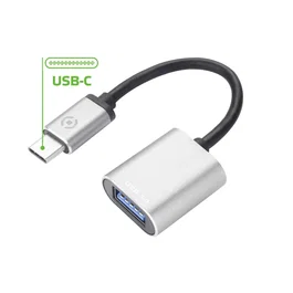 Celly Adaptador USB-C macho a USB 3.2 Gen 1 hembra Plata PROUSBCUSBDS
