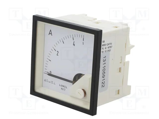LUMEL Amperímetro Analógico para Panel 0÷5A DC Clase 1,5