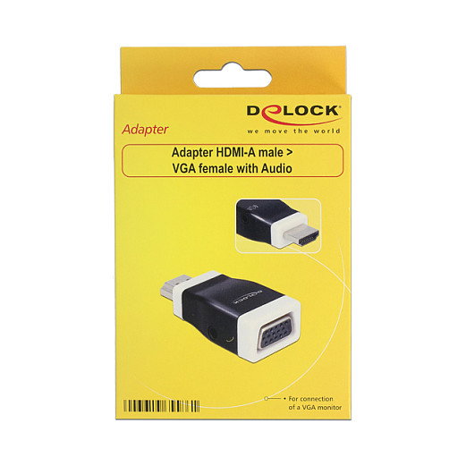 DeLOCK 65586 Adaptador HDMI-A Macho a VGA Hembra con Audio