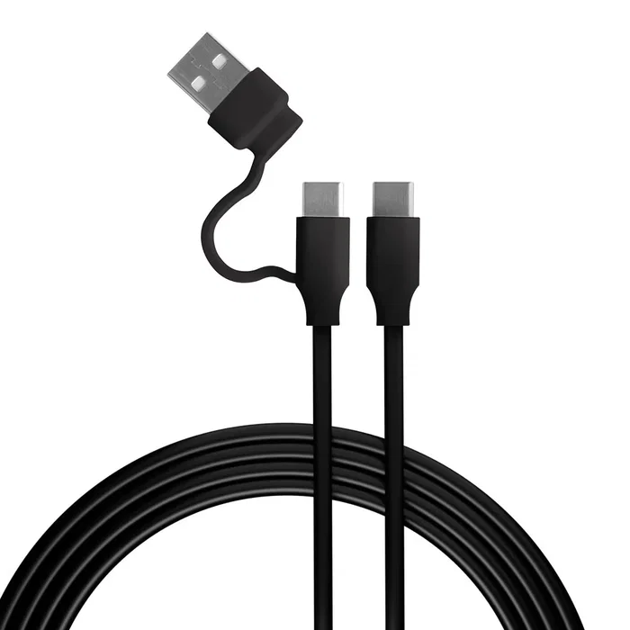Blade Gaming Cable USB-C a USB-C de 3m FT0042 para PS5 DualSense, Carga y Datos, Incluye Adaptador USB-A