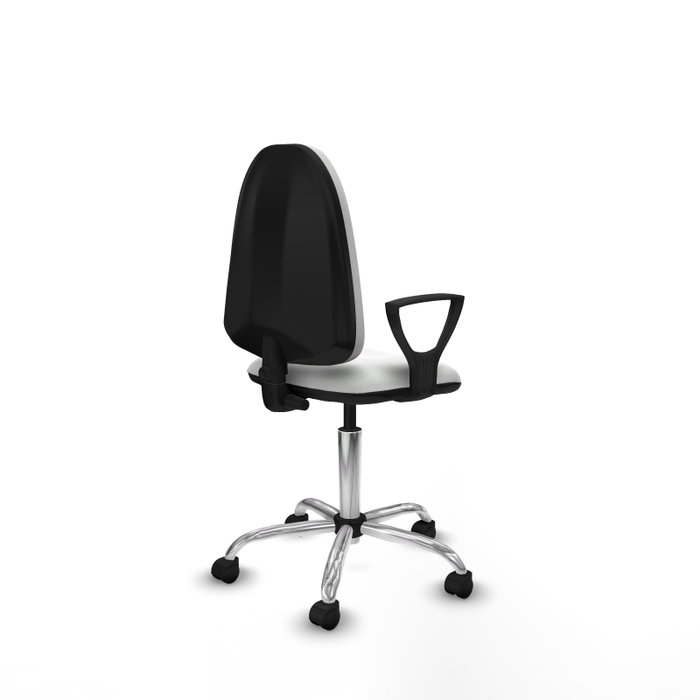 PIQUERAS Y CRESPO Silla de oficina Aýna Blanca con Brazos Fijos