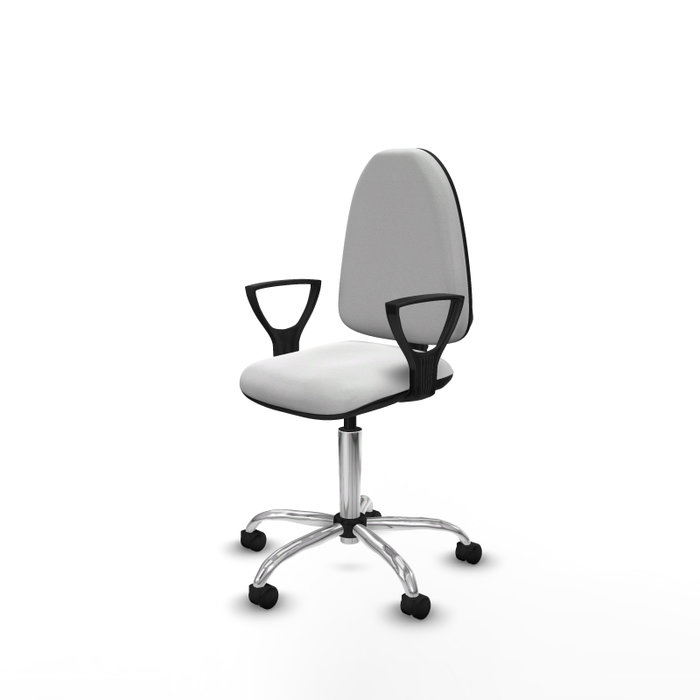 PIQUERAS Y CRESPO Silla de oficina Aýna Blanca con Brazos Fijos