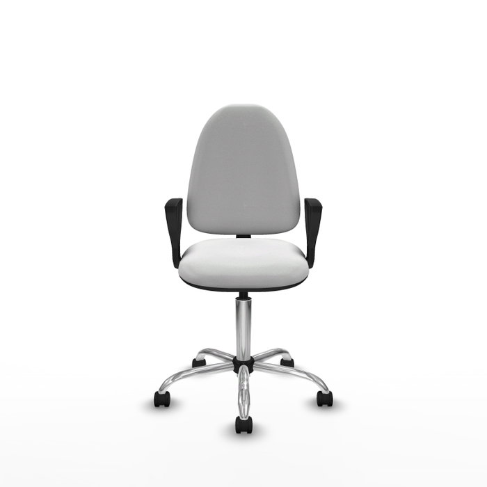 PIQUERAS Y CRESPO Silla de oficina Aýna Blanca con Brazos Fijos
