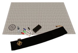 Enhance Tabletop Kit de campaña de alfombrilla de rejilla DnD beige