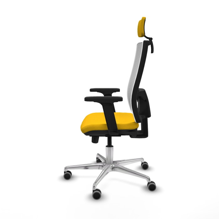 PIQUERAS Y CRESPO Silla de oficina Horna con mecanismo Sincro/Traslack, Amarillo y Blanco PIQUERAS Y CRESPO Silla de oficina Horna con mecanismo Sincro/Traslack, Amarillo y Blanco