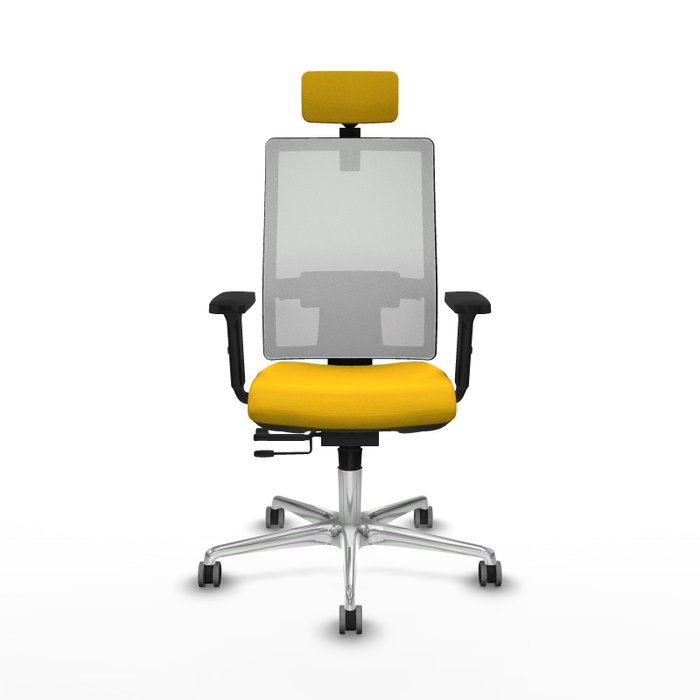 PIQUERAS Y CRESPO Silla de oficina Horna con mecanismo Sincro/Traslack, Amarillo y Blanco PIQUERAS Y CRESPO Silla de oficina Horna con mecanismo Sincro/Traslack, Amarillo y Blanco