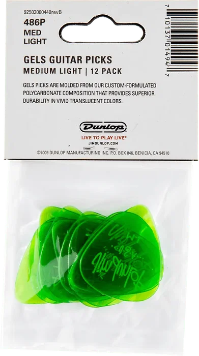 Dunlop Pack 12 Púas Gels Medium / Light