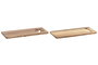 DKD Home Decor Tabla Cortar Mediterraneo Acacia Natural 15 x 1.5 x 43.5 cm (2 Unidades)
