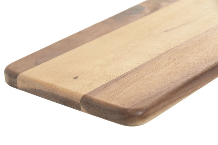 DKD Home Decor Tabla Cortar Mediterraneo Acacia Natural 15 x 1.5 x 43.5 cm (2 Unidades)