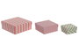 DKD Home Decor Set de 3 Cajas de Cartón Multicolor Bella Vita