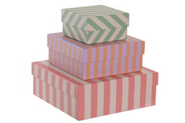 DKD Home Decor Caja Bella Vita Urban Multicolor 21x21x8 cm Set 3