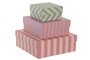 DKD Home Decor Set de 3 Cajas de Cartón Multicolor Bella Vita