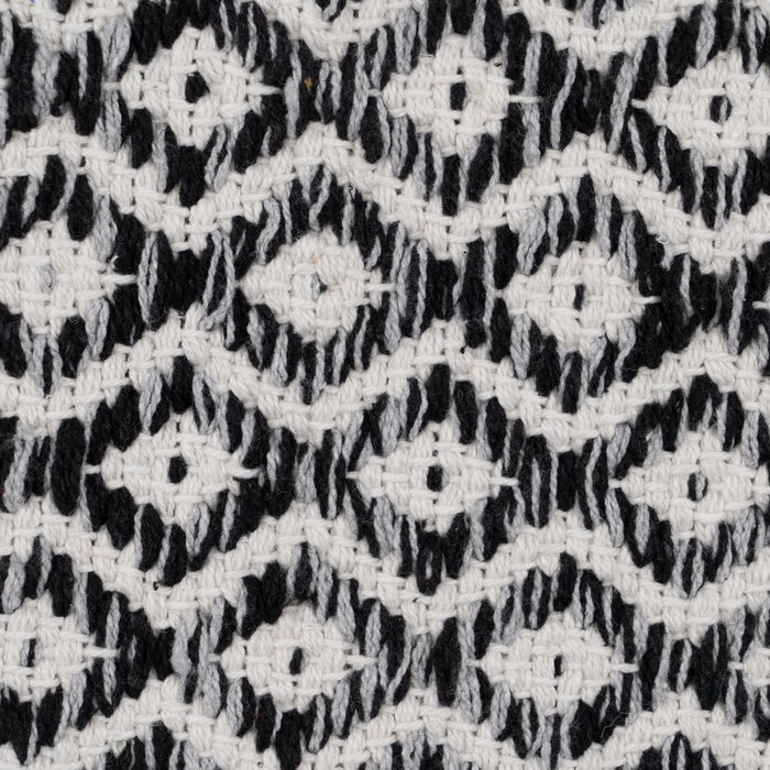 Alfombra Gris Poliester-Algodón 120 X 180 cm