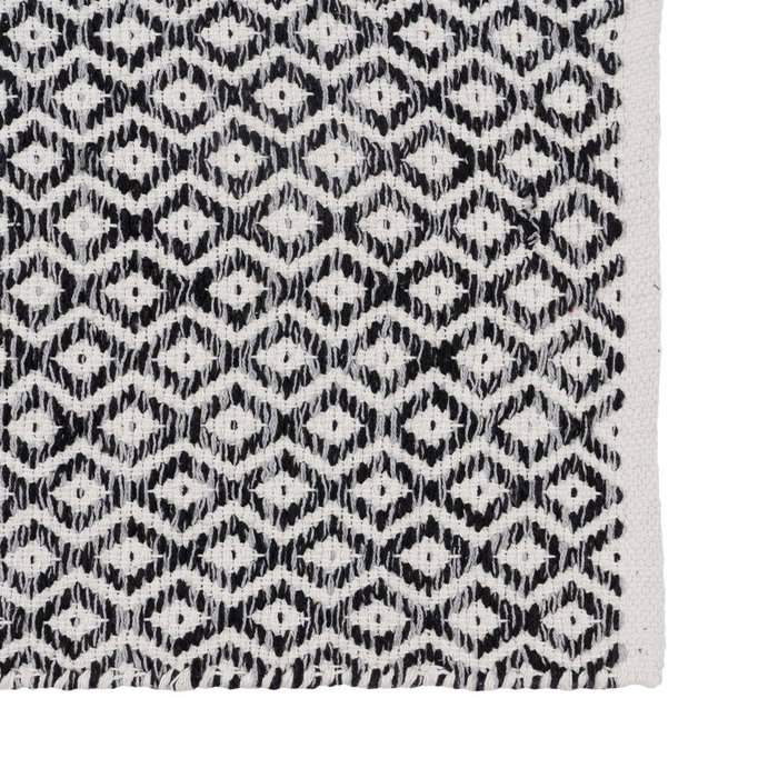 Alfombra Gris Poliester-Algodón 120 X 180 cm
