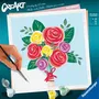 Ravensburger 25520 Pintar por números Ramo de rosas 20x20 cm, Ocio creativo para Adulto