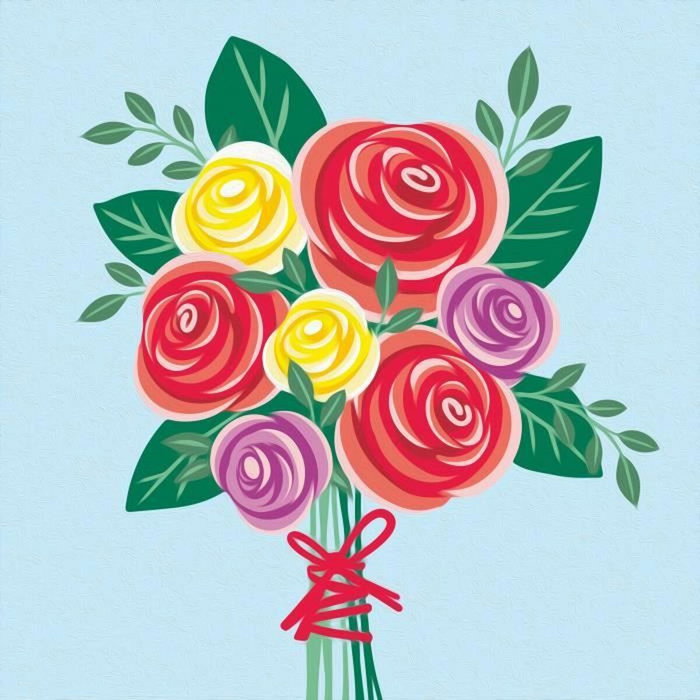 Ravensburger CreArt Ramo de rosas Pintura por números 20x20 cm