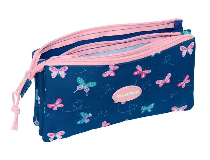 Safta Estuche portatodo Blackfit8 mariposas