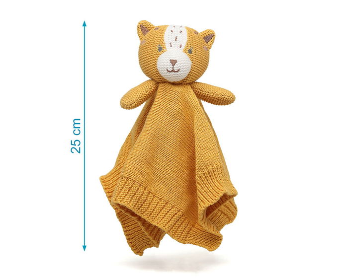 KioKids Cotton Friends Doudou Tigre de Algodón con Relleno de Poliéster, Color Mostaza, para Bebés +2 Meses KioKids Cotton Friends Doudou Tigre de Algodón con Relleno de Poliéster, Color Mostaza, para Bebés +2 Meses