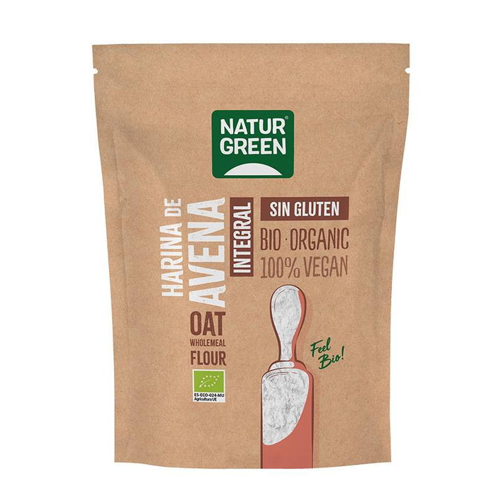 NATURGREEN Harina de Avena Integral BIO SG VEGAN 500g NATURGREEN Harina de Avena Integral BIO SG VEGAN 500g
