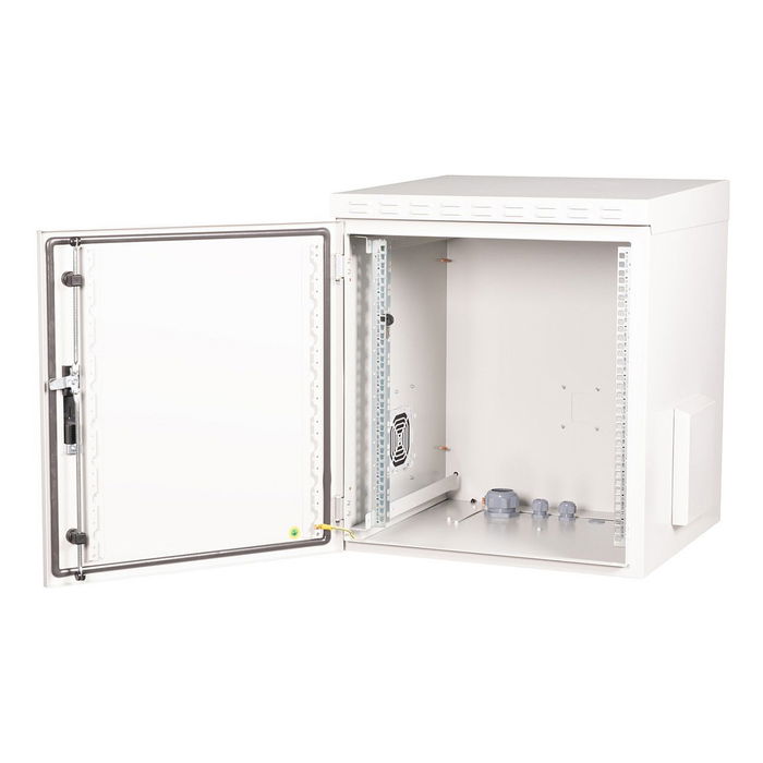 ROLINE 26.21.0087 Bastidor de Pared 12U (19 Pulgadas, 600x600 mm), Gris, IP55, Exterior, Acero, Kit de Montaje