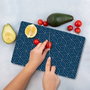Hermia CKT137 - Tabla de Cortar de Vidrio Templado Antibacteriana 25x35cm con Patas Antideslizantes