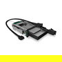 ICY BOX IB-174SSK-U Bandeja para Discos Duros SATA/SAS, 1x 2.5" + 1x 3.5" a 2x SATA, para Bahía de 5.25", Hot-Swap, Aluminio Negro