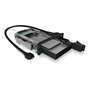 ICY BOX IB-174SSK-U Bandeja para Discos Duros SATA/SAS, 1x 2.5" + 1x 3.5" a 2x SATA, para Bahía de 5.25", Hot-Swap, Aluminio Negro
