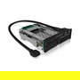 ICY BOX IB-174SSK-U Bandeja para Discos Duros SATA/SAS, 1x 2.5" + 1x 3.5" a 2x SATA, para Bahía de 5.25", Hot-Swap, Aluminio Negro