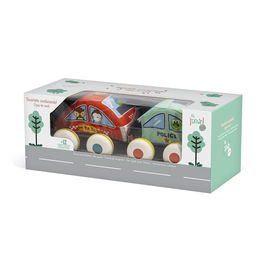 Tachan Pack Coches de Tela Oficios Policía Taxi Pullback +12 Meses