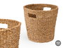 Giftdecor Cesto Cónico con Asas 35 cm Diámetro x 32 cm Alto, Marrón, Alga de Mar (Set de 4)
