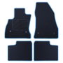 OCC Design Alfombrilla a Medida para Fiat 500L 2012-2017 5 Piezas con Ribete Azul - OCCFT0004BL