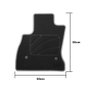 OCC Design Alfombrilla a Medida para Fiat 500L 2012-2017 5 Piezas con Ribete Azul - OCCFT0004BL