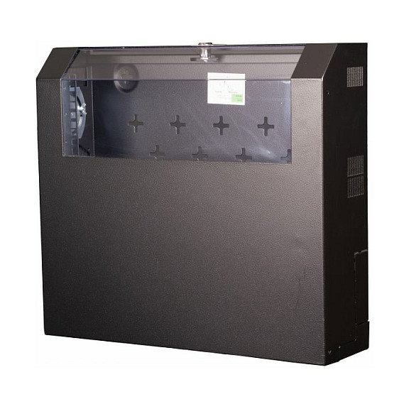 EQUIP ESF-05-B Bastidor de Pared Rack 19" 5HE Negro para Montaje en Red, Capacidad 30 kg, Puertas de Acero con Bloqueo y Rieles