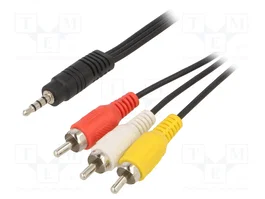 GEMBIRD Cable Jack 3,5mm 4pin a RCA x3, 2m