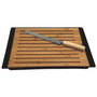 Totally Addict Tabla de Pan con Cuchillo y Bandeja Recoge-migas, Madera, 27x38 cm