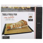 Totally Addict Tabla de Pan con Cuchillo y Bandeja Recoge-migas, Madera, 27x38 cm