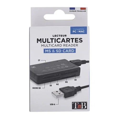TNB Lector universal de tarjetas de memoria USB 2.0 READERSD Negro