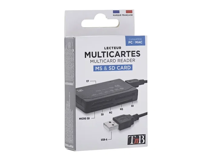 TNB Lector universal de tarjetas de memoria USB 2.0 READERSD Negro