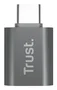 Trust Adaptador Calyx 2xUSB-C a USB-A Negro