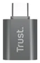 Trust Adaptador Calyx 2xUSB-C a USB-A Negro