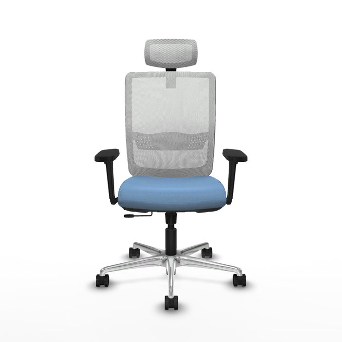 PIQUERAS Y CRESPO Silla de oficina Haches con mecanismo Sincro/Traslack Azul cielo y Blanco PIQUERAS Y CRESPO Silla de oficina Haches con mecanismo Sincro/Traslack Azul cielo y Blanco